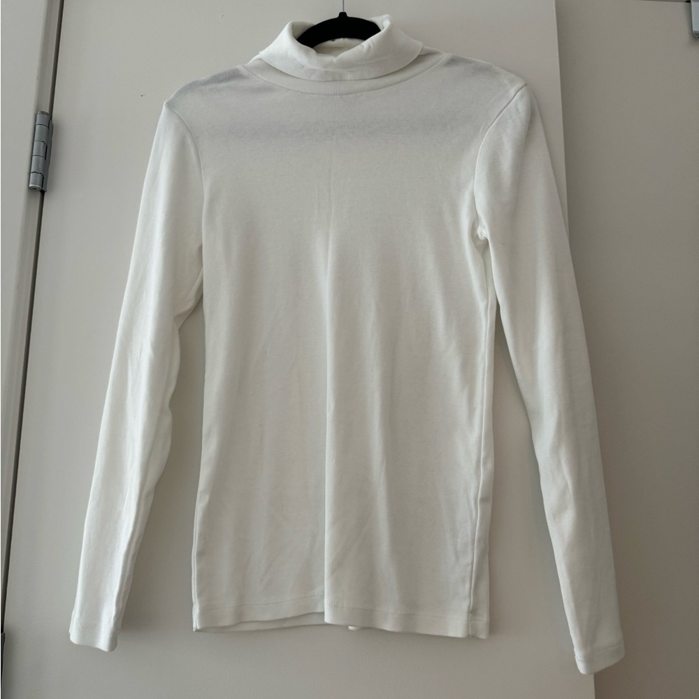 NWOT J. crew perfect fit white turtleneck, women’s S